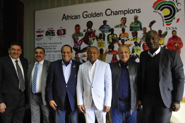 AHMED AHMED President of CAF visited General Nasser In UCSA HQ in EGYPT