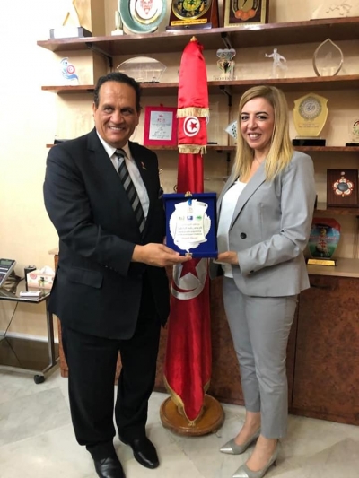 Meeting with H.E the Tunisian Minister of youth and sports and health Sonia Bin El Sheikh