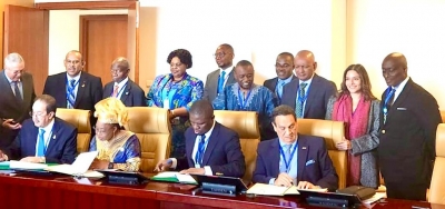 On the sidelines of the African Union Summit, H.E AASC President signs with the African sports partners for organizing the African Games Ghana 2023.